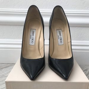 Authentic Jimmy Choo ANOUK Black patent leather